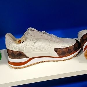 Checkerd brown sneakers. T. X t 2404831387. Inspo.  L. V